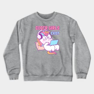 Coder girls exist Crewneck Sweatshirt